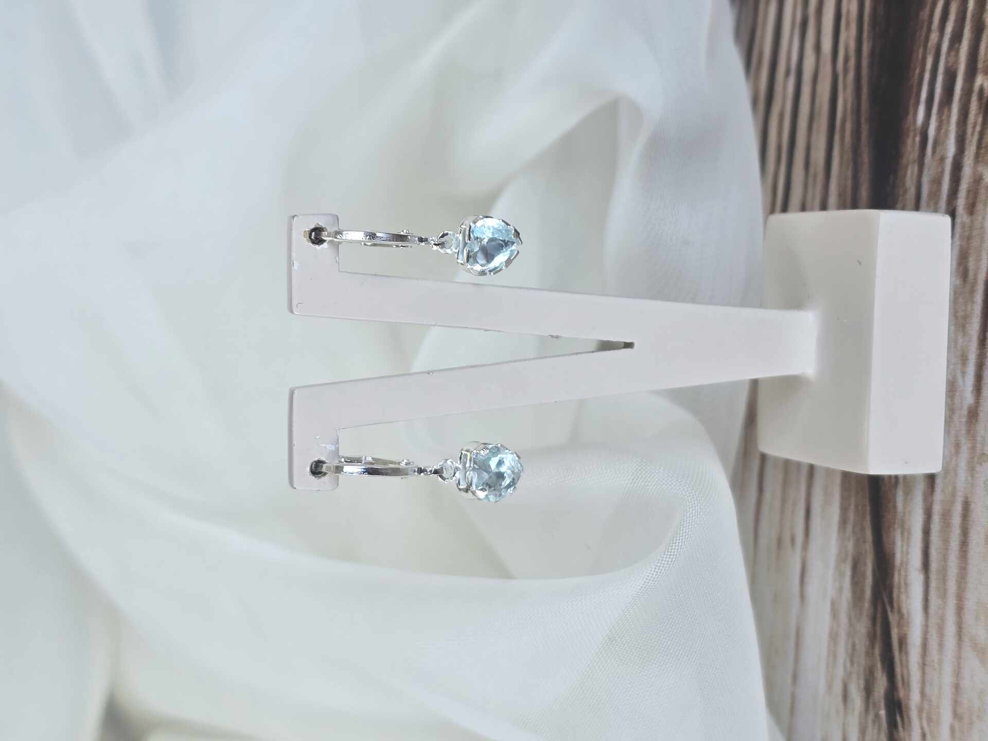 Brinco Prata Azul Acqua