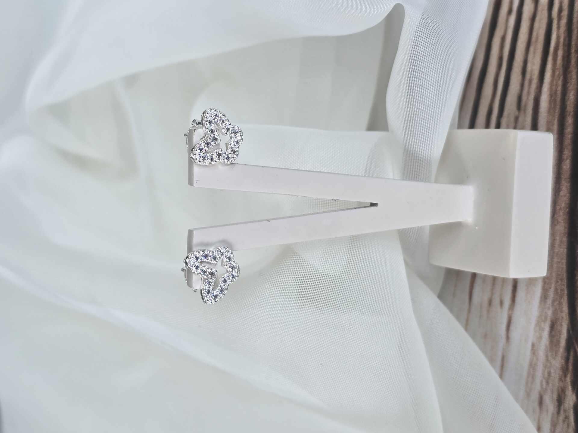 BRI3233S - Brinco Prata Borboleta