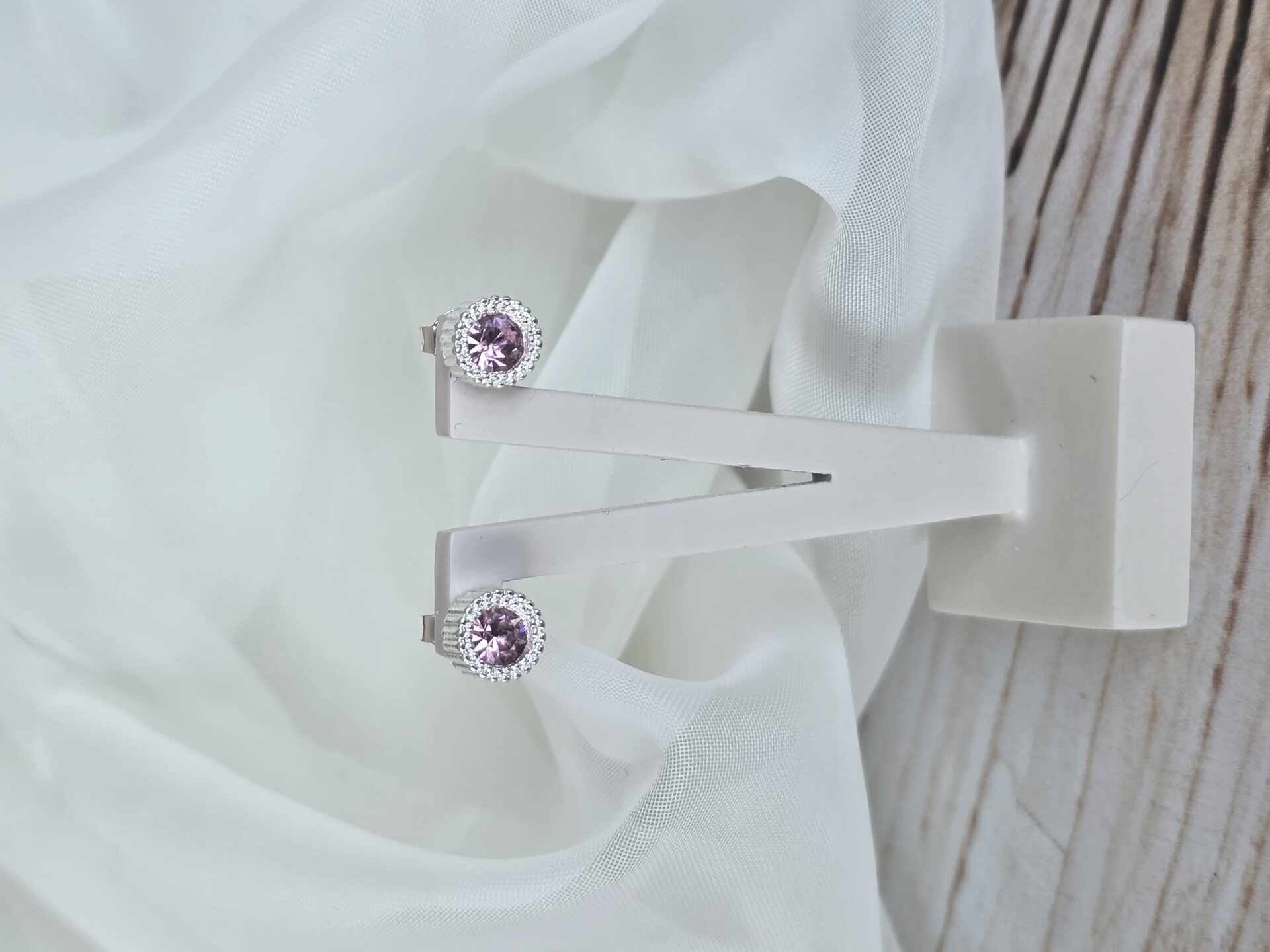 BRI3193S - Brinco Prata Rosa