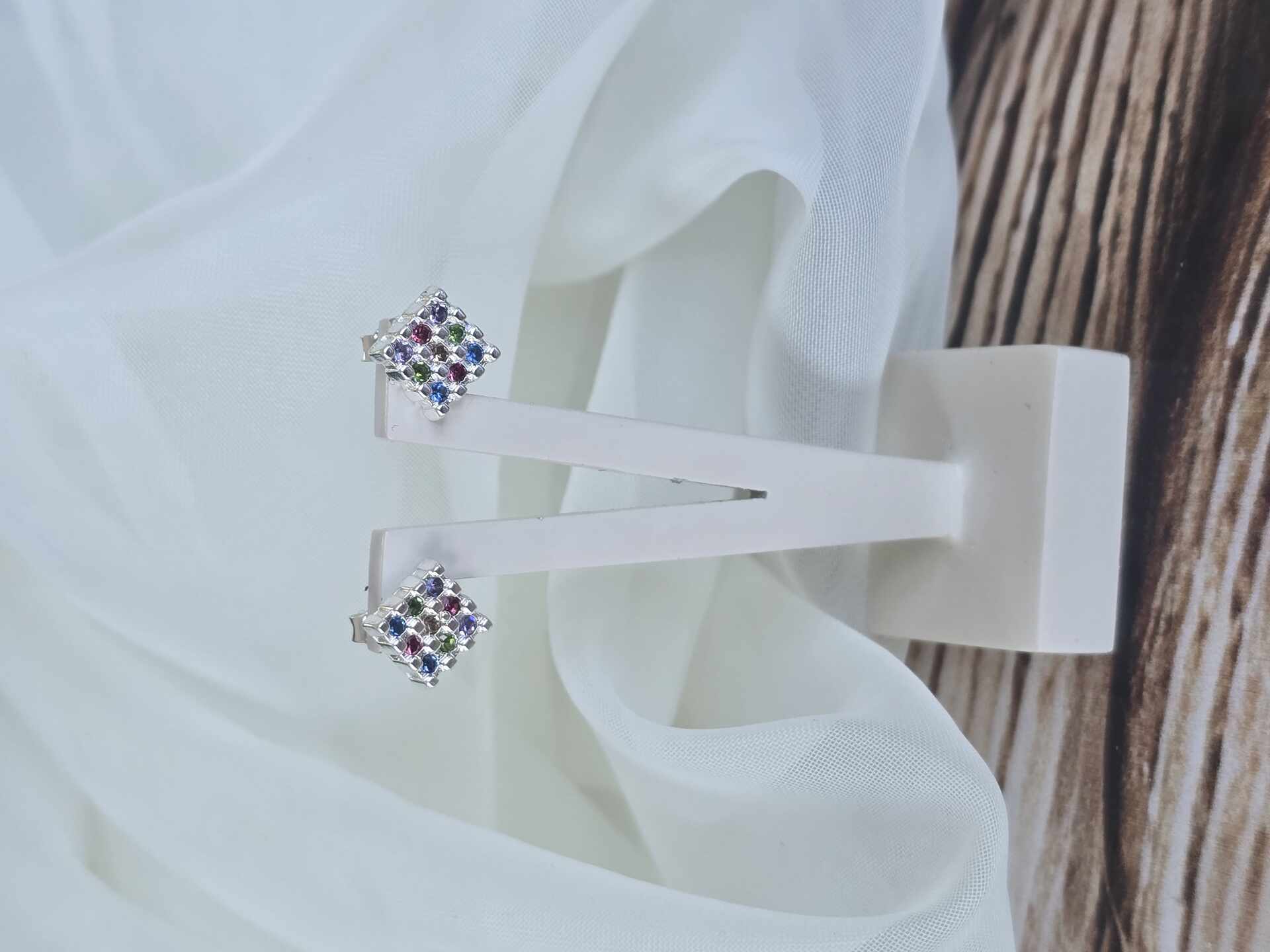 BRI3236S - Brinco Prata Colorido