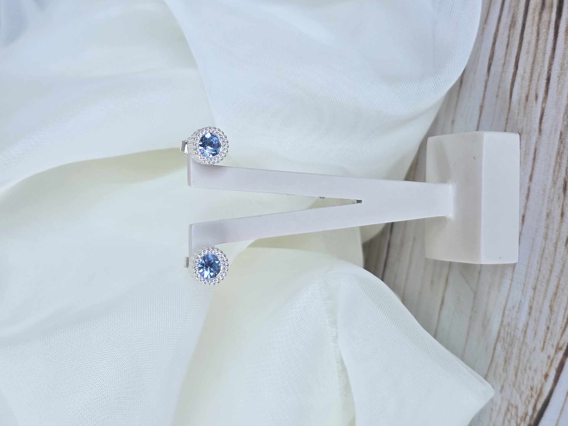 BRI3191S - Brinco Prata Azul