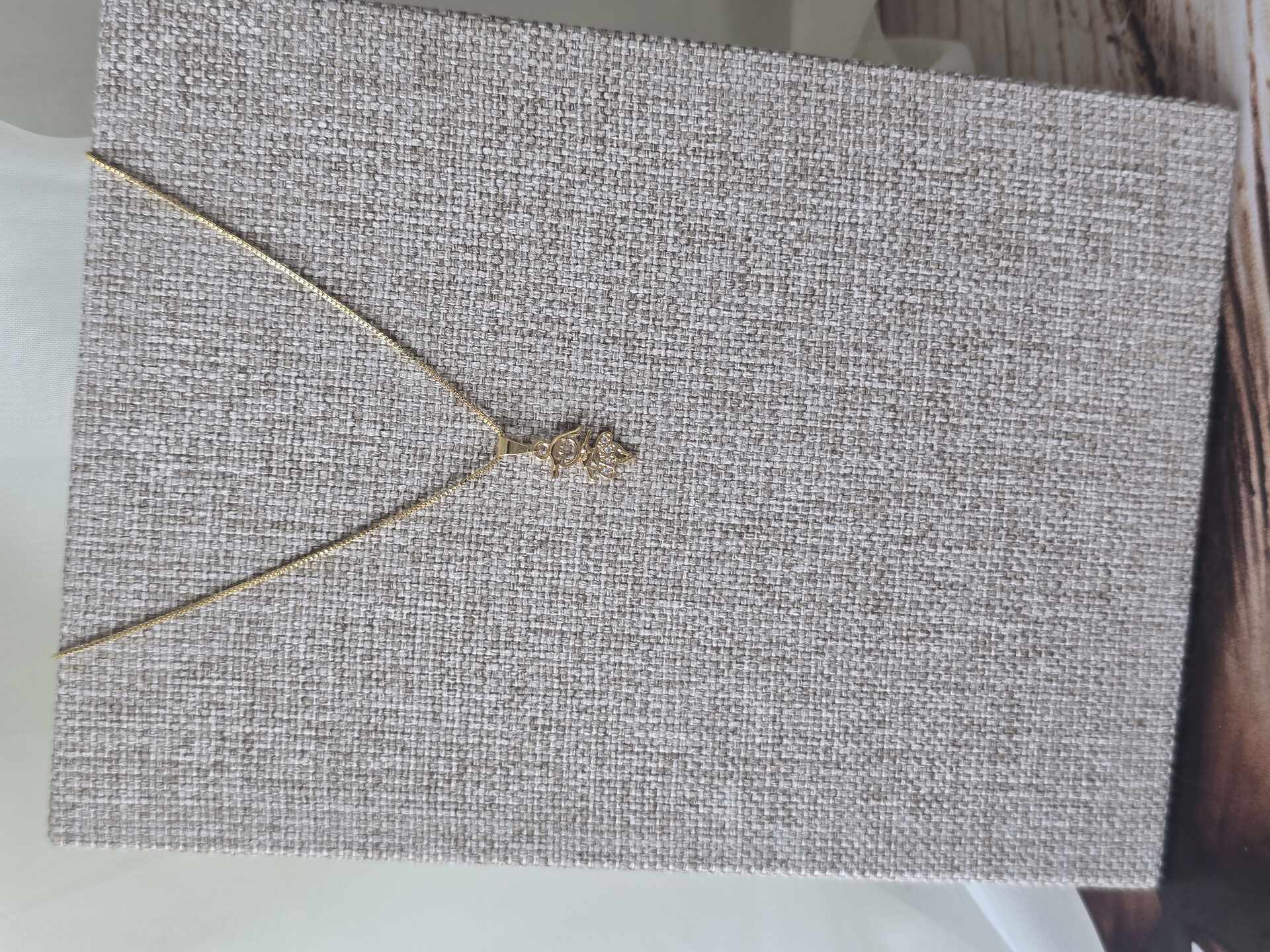 CL2387G - Colar Ouro Semijoia Menina