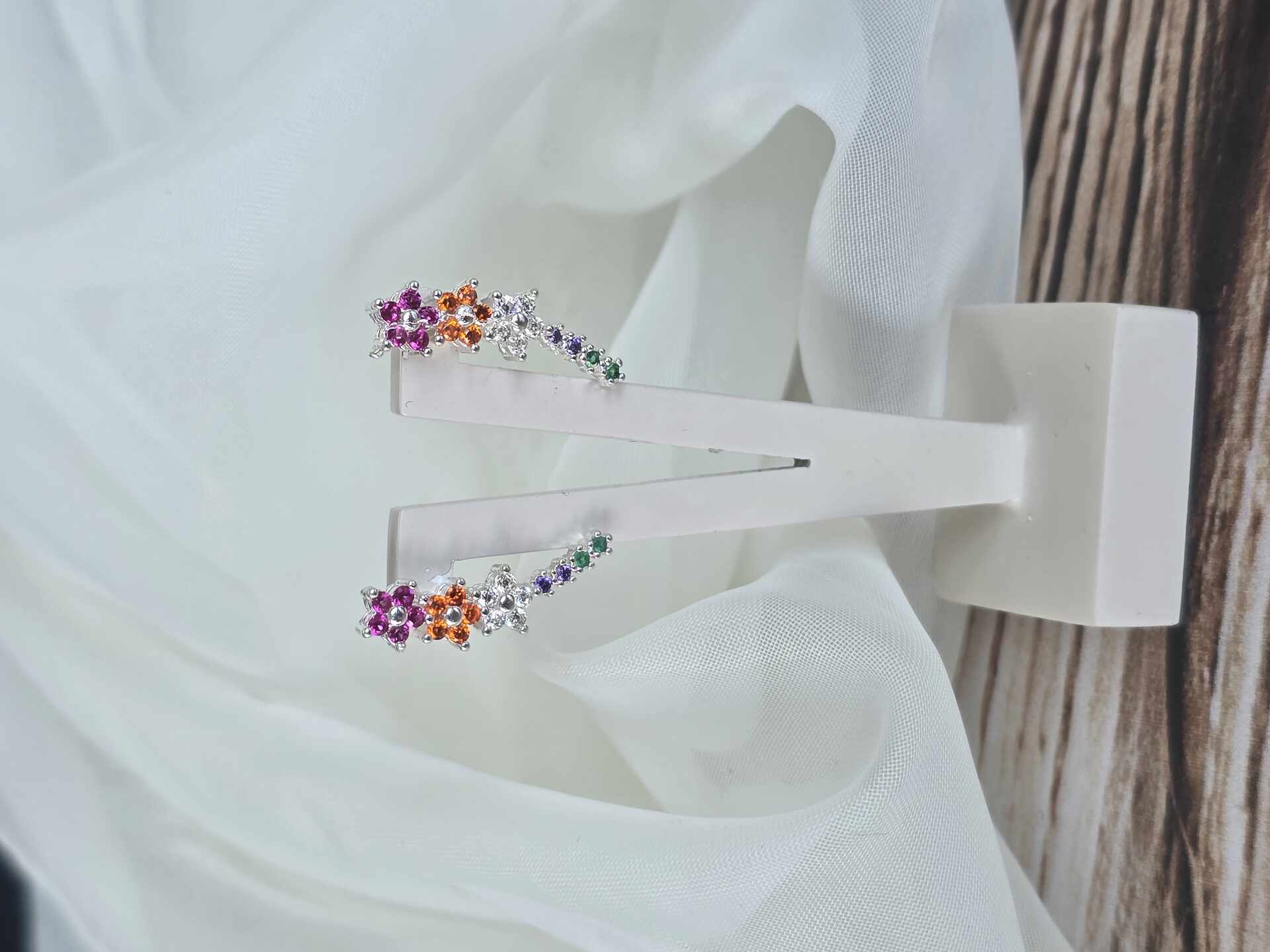 BRI3549S - Brinco Prata Semijoia