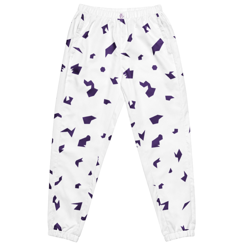 Ruff Life "Slice" Purple on White Unisex track pants