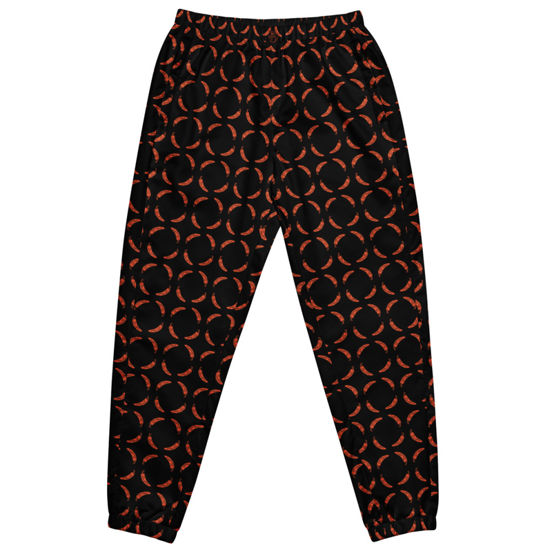 Ruff Life "Chili Dipper" Orange on Black Unisex golf pants