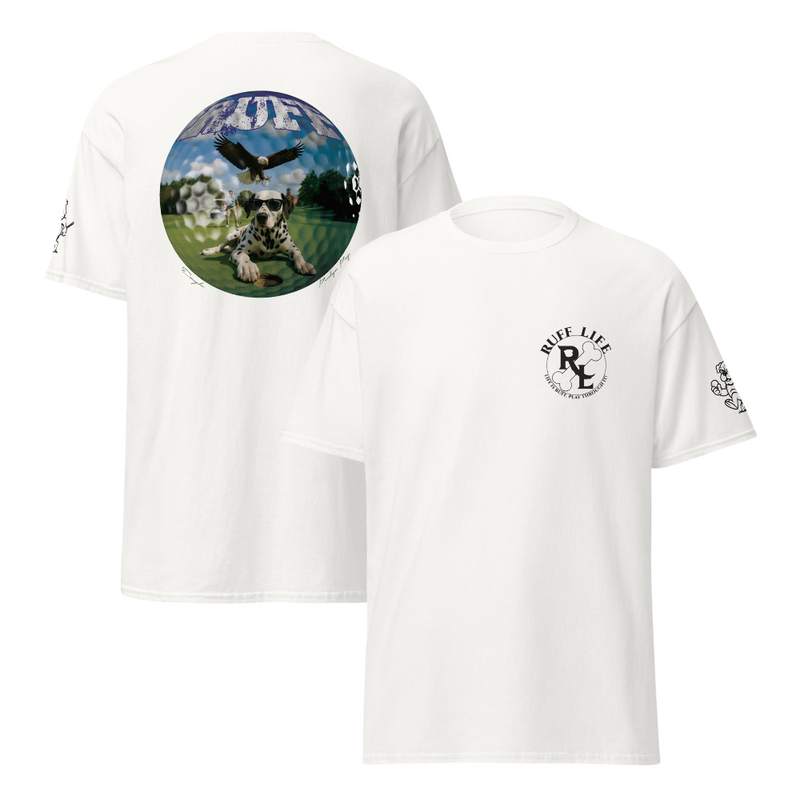 Ruff Life's "Eagle" Dalmatian Golf T-Shirt