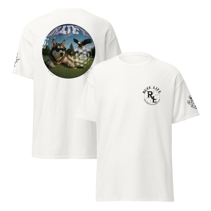 Ruff Life's "Eagle" Husky Golf T-Shirt