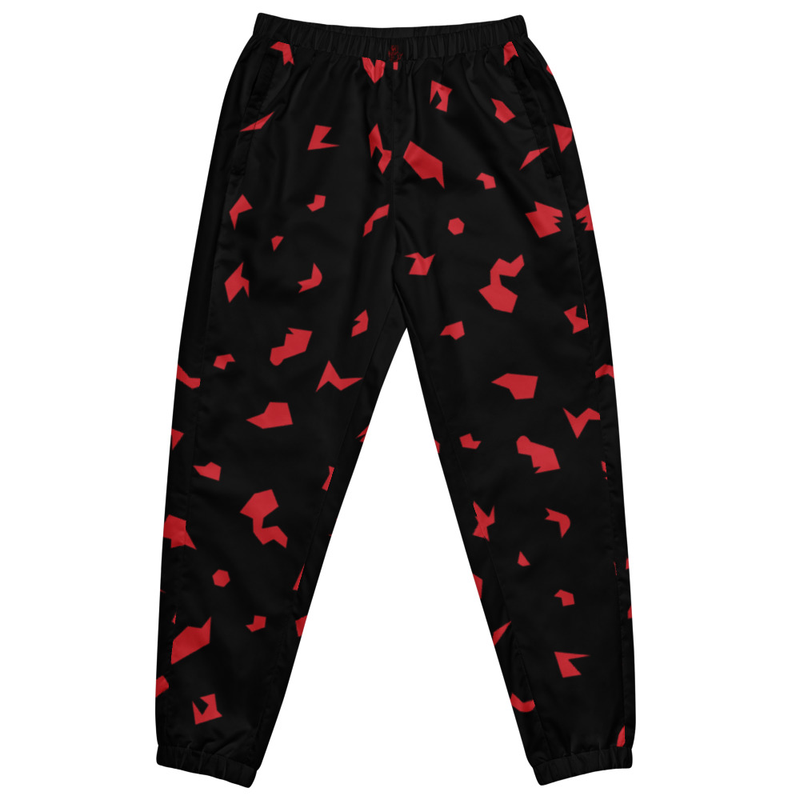 Ruff Life "Slice" Red on Black Unisex track pants
