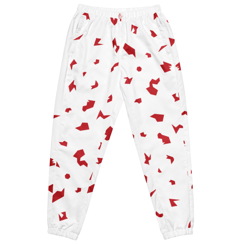 Ruff Life "Slice" Red on White Unisex track pants