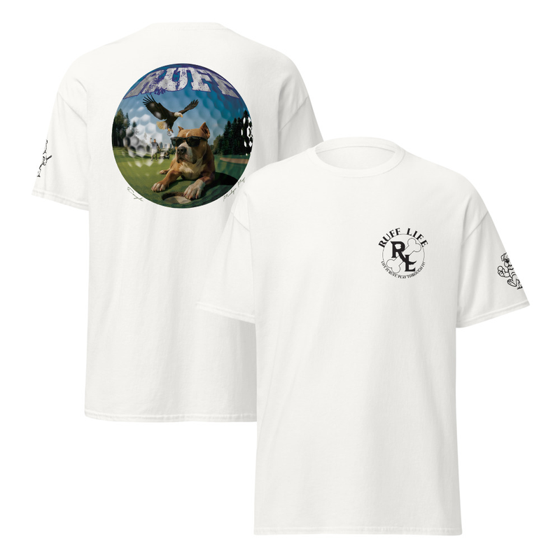 Ruff Life's "Eagle" Pitbull Golf T-Shirt