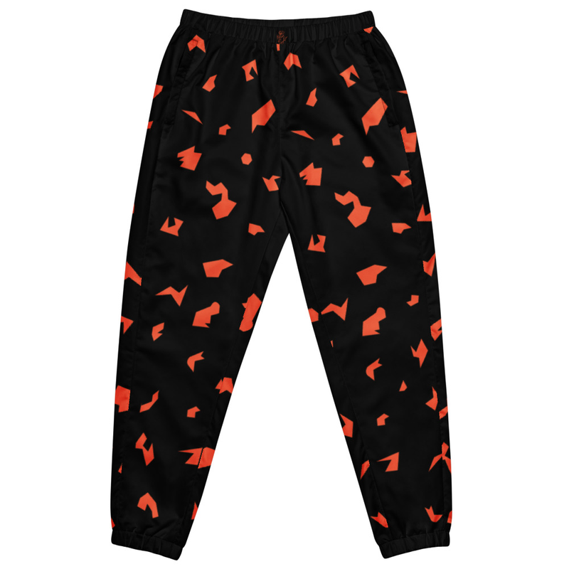 Ruff Life "Slice" Orange on Black Unisex track pants