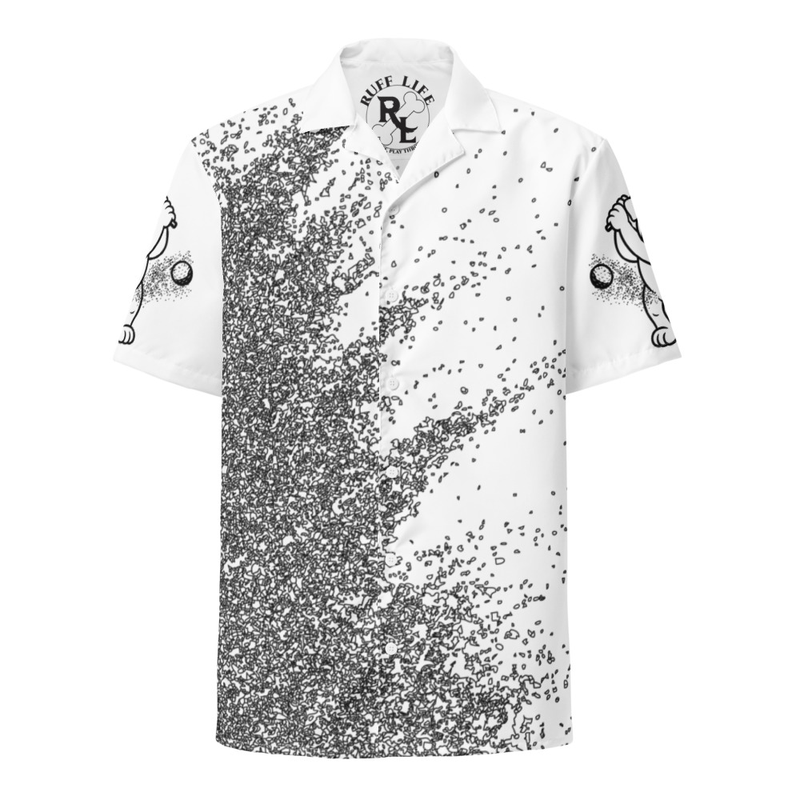 Ruff Life "Blast Shot" Golf Shirt (Black on White)