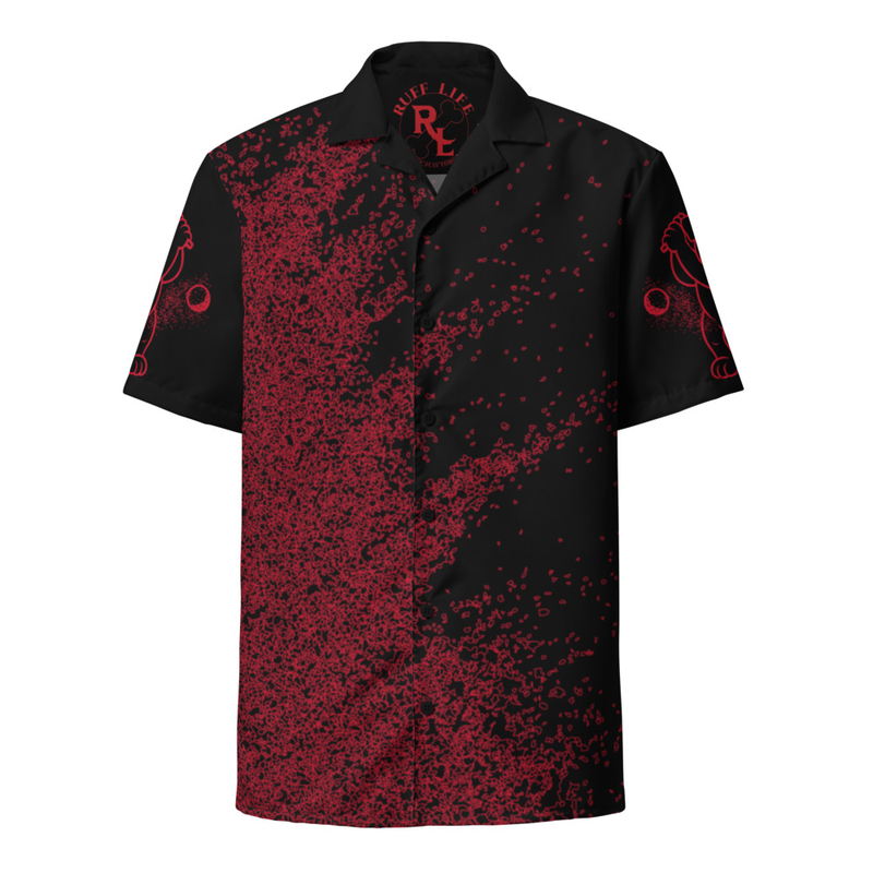 Ruff Life "Blast Shot" Golf Shirt (Red on Black)