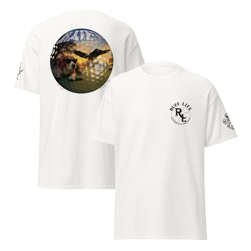 Ruff Life's "Eagle" Beagle Golf T-Shirt