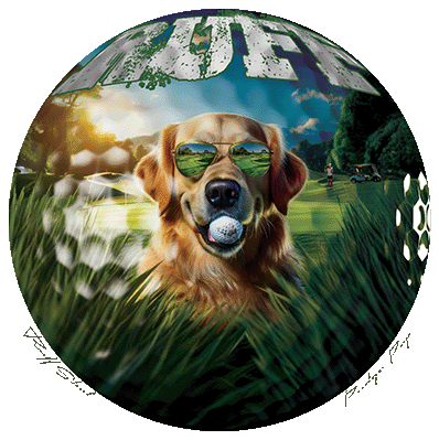 Ruff Life's "Ruff Shot" Golden Retriever Golf Tee