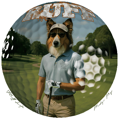 Ruff Life's "Dog Days" Collie Golf Tee