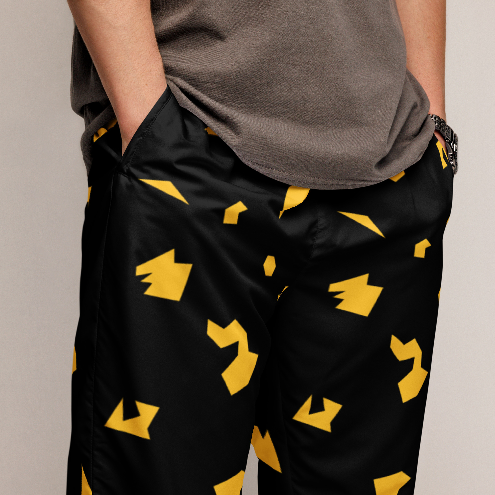 Ruff Life "Slice" Gold on Black Unisex track pants