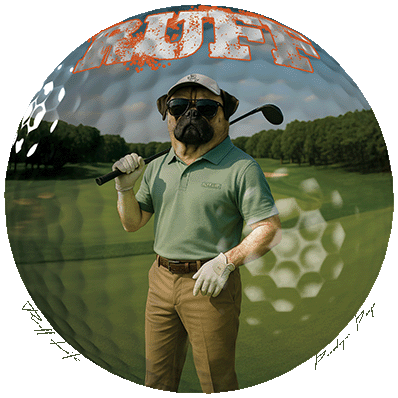 Ruff Life's "Dog Days" Pug Golf Tee