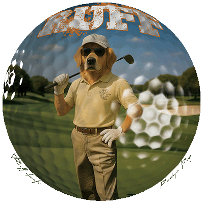 Ruff Life's "Dog Days" Golden Retriever Golf Tee