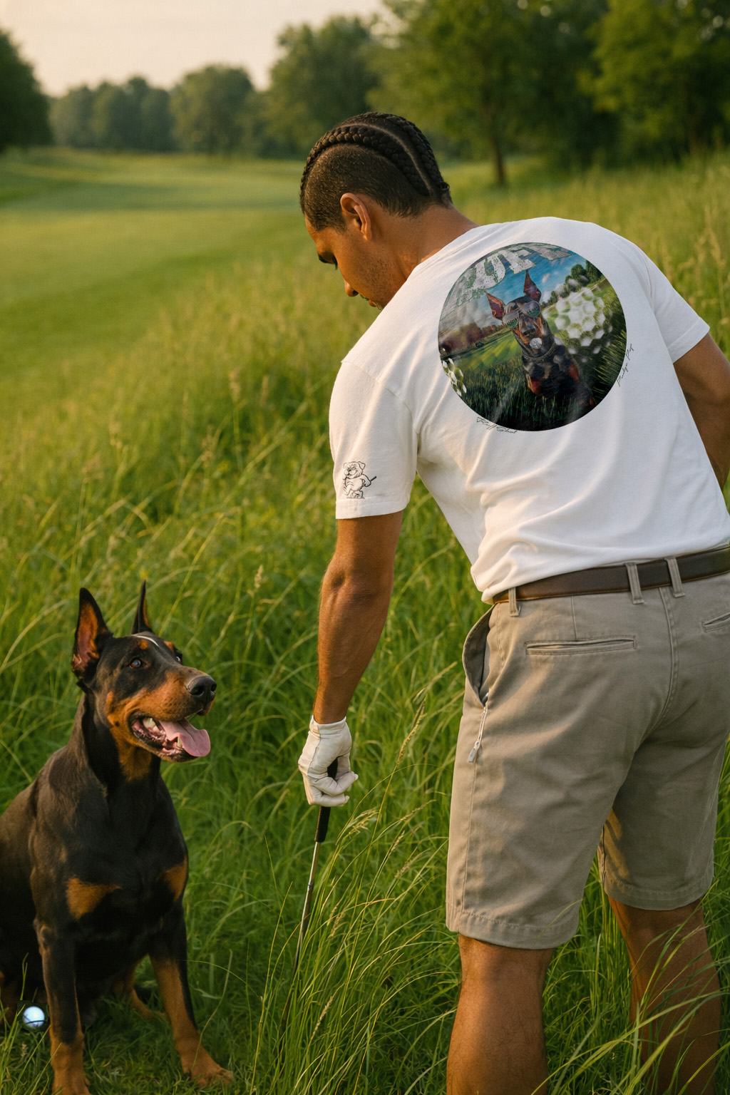 Ruff Life's "Ruff Shot" Doberman Golf Tee