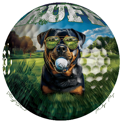 Ruff Life's "Ruff Shot" Rottweiler Golf Tee