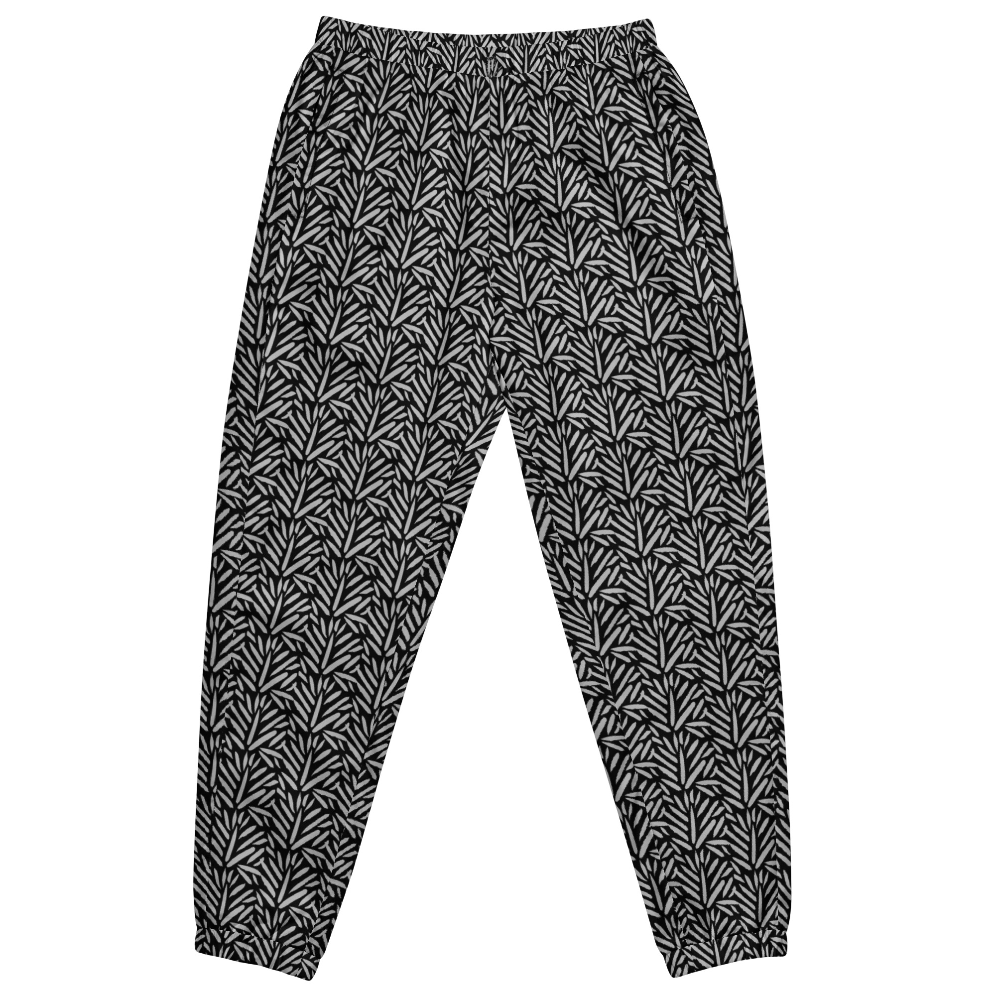 Ruff Life's "Cabbage" Athletic Golf Pants (Silver on Black)