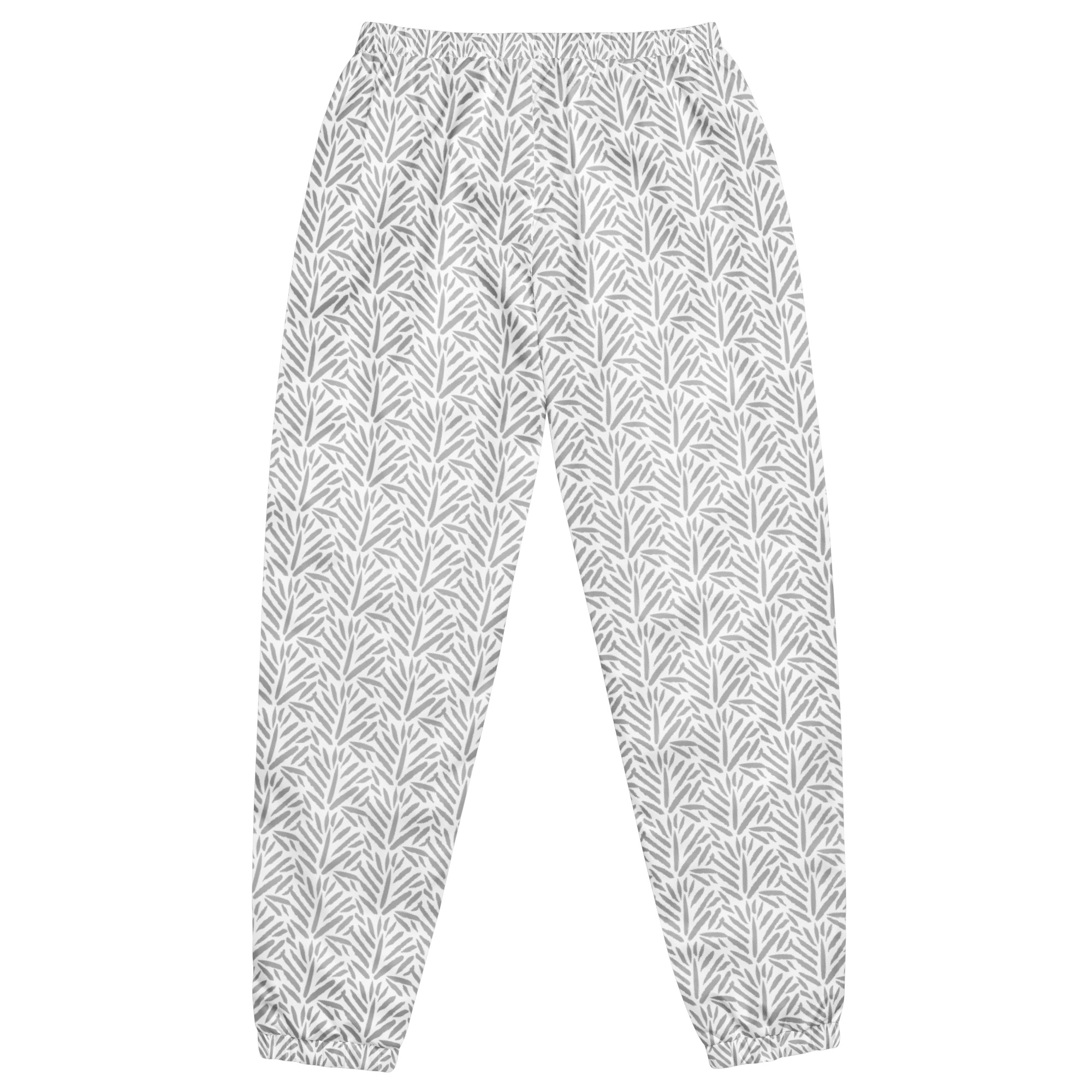 Ruff Life's "Cabbage" Athletic Golf Pants (Silver on White)