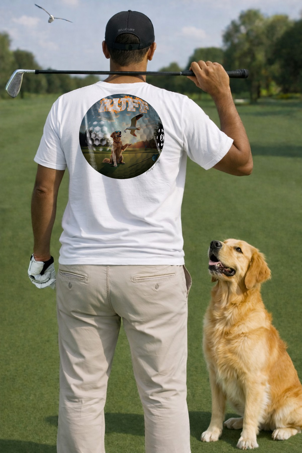 Ruff Life's "Albatross" Golden Retriever Golf Tee
