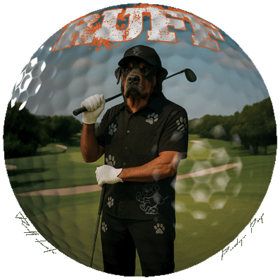 Ruff Life's "Dog Days" Rottweiler Golf Tee