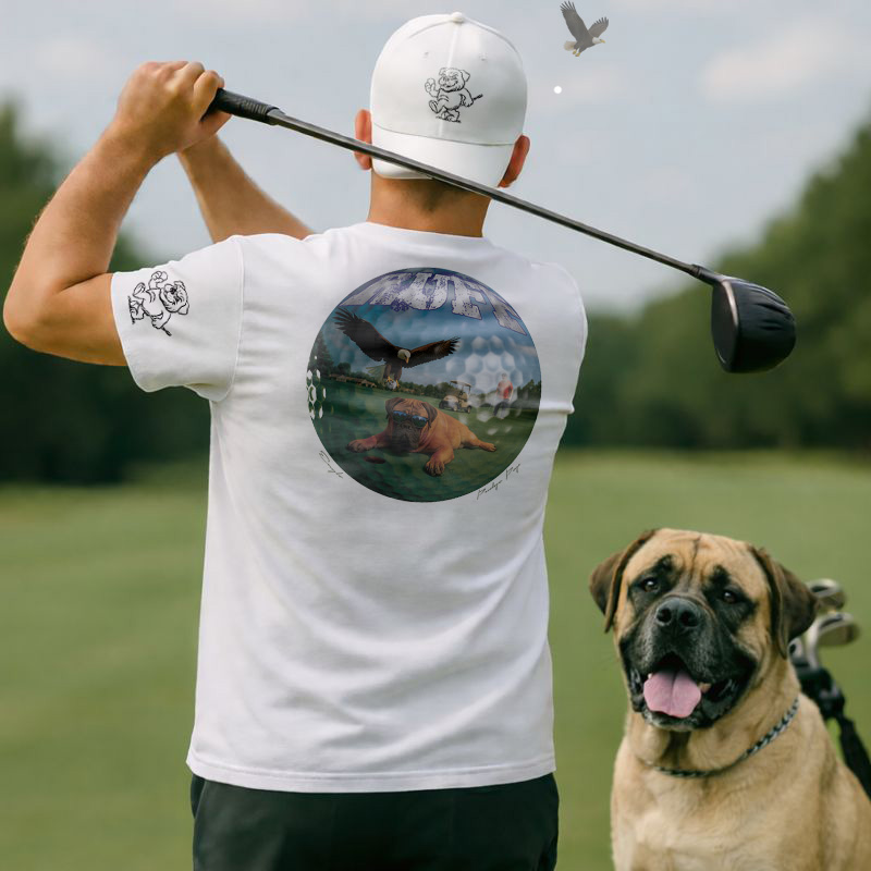 Ruff Life's "Eagle" Mastiff Golf T-Shirt