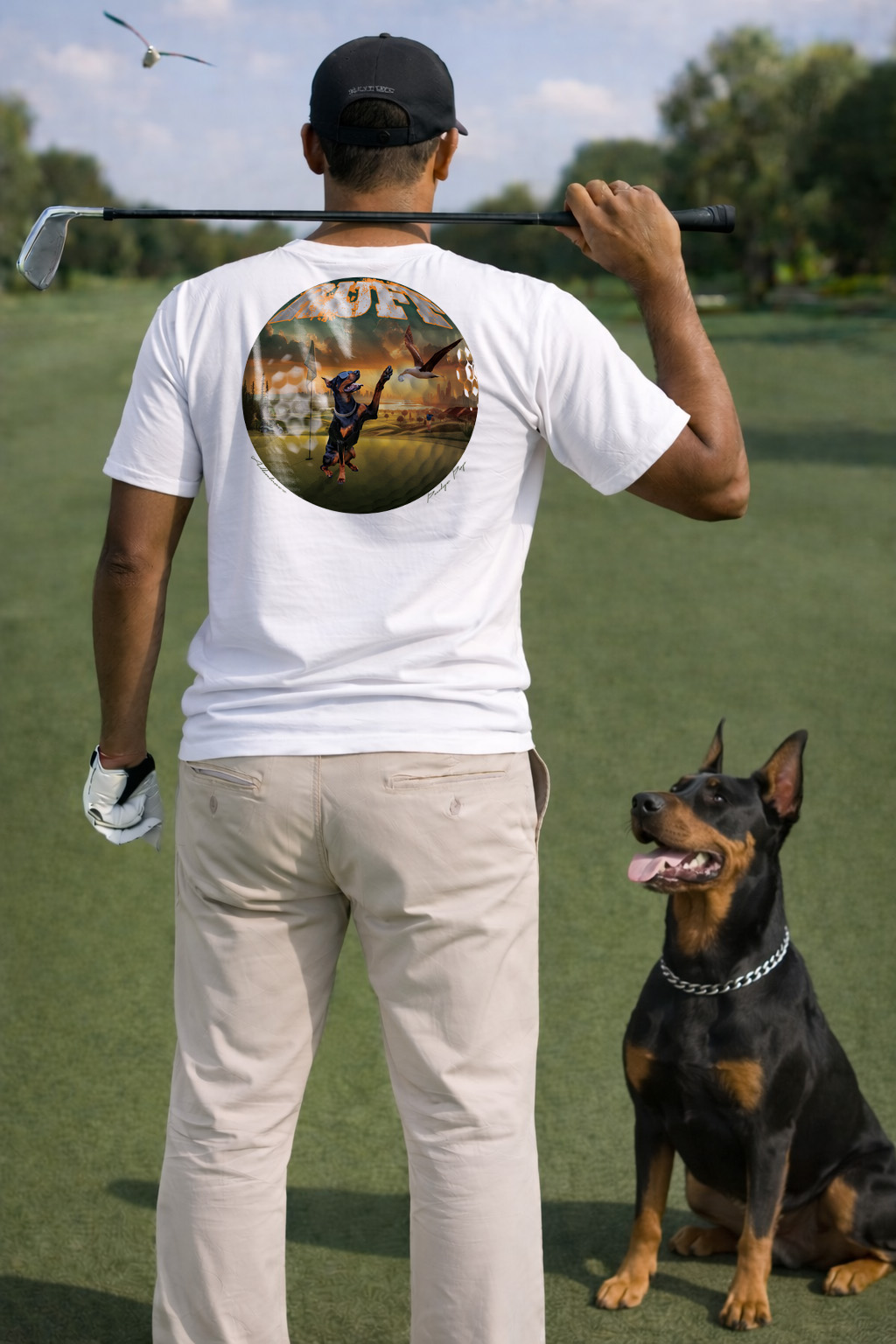 Ruff Life's "Albatross" Doberman Golf Tee