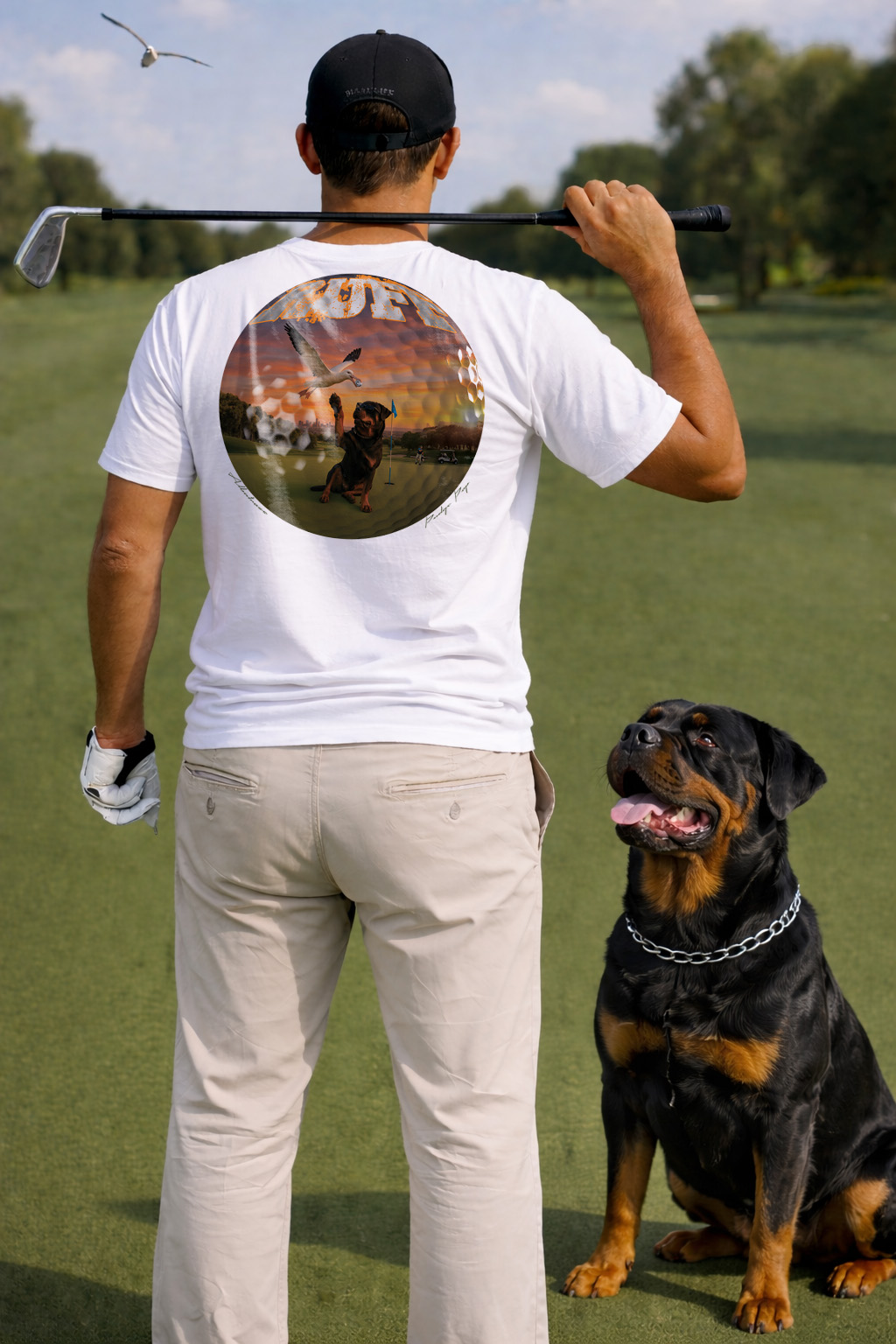 Ruff Life's "Albatross" Rottweiler Golf Tee