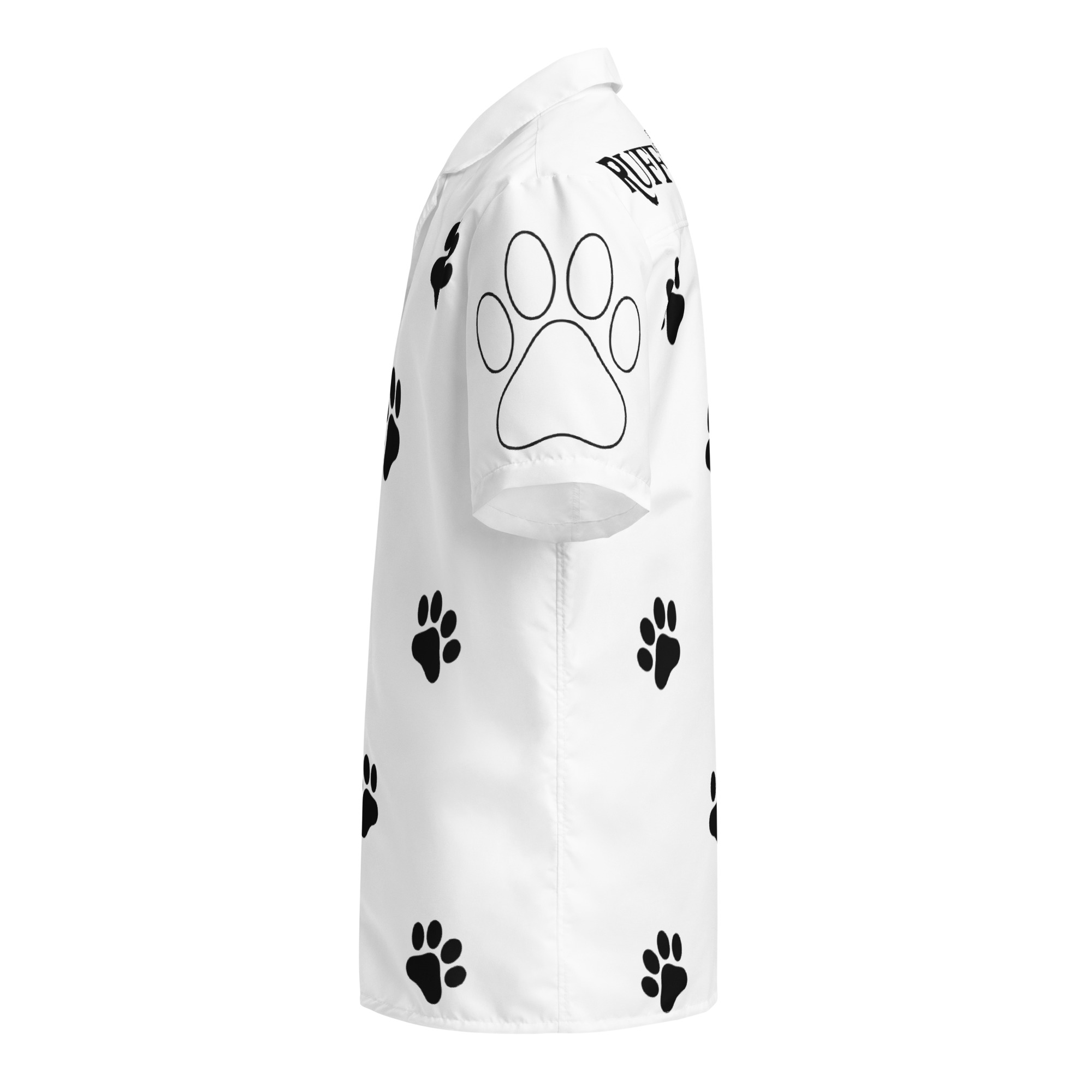 Ruff Life's "Footwork" Golf Shirt (Black on White)