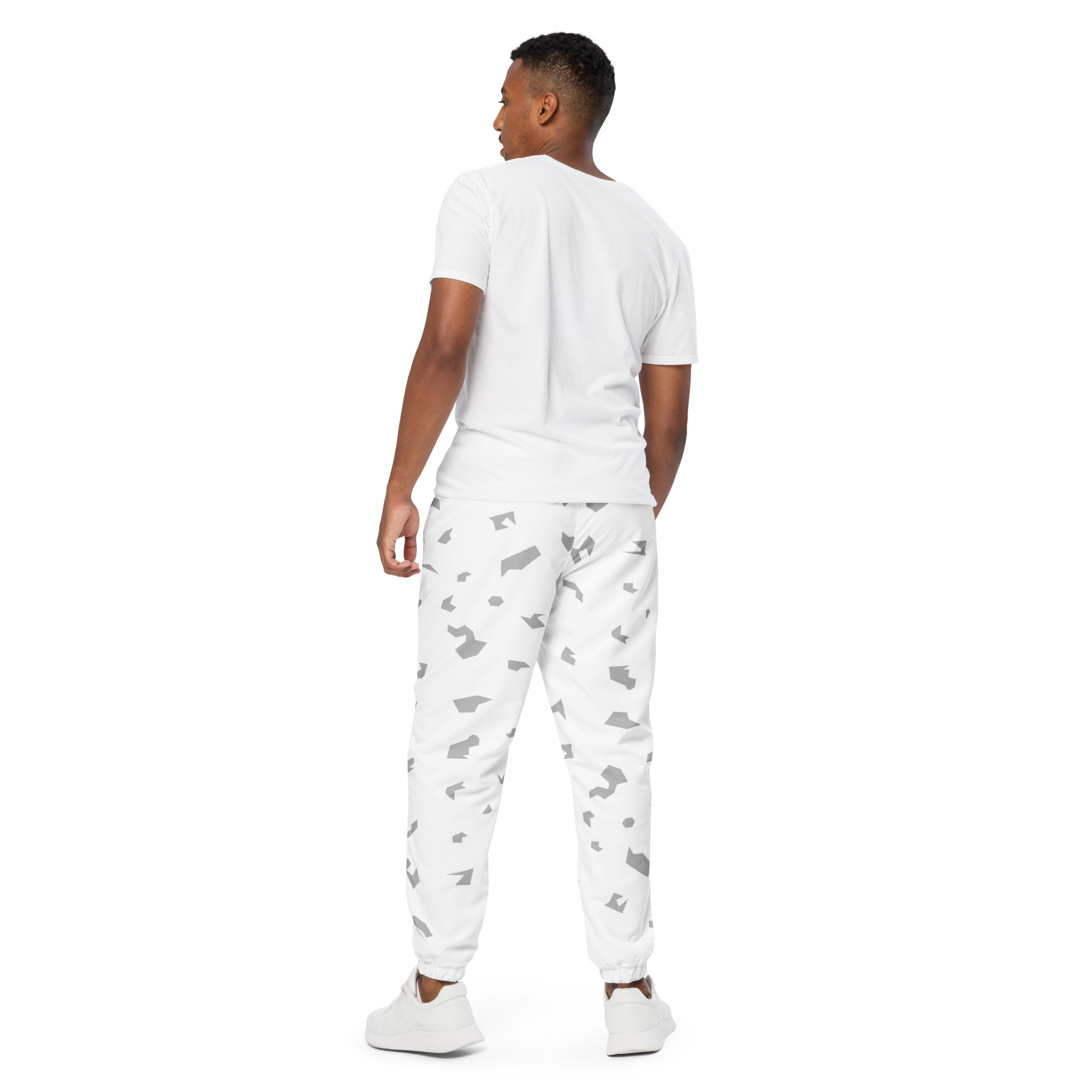 Ruff Life "Slice" Silver on White Unisex track pants