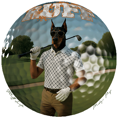 Ruff Life's "Dog Days" Doberman Golf Tee