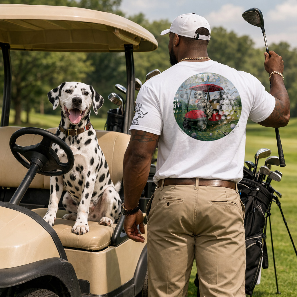 Ruff Life's "Driver" Dalmatian Golf Tee