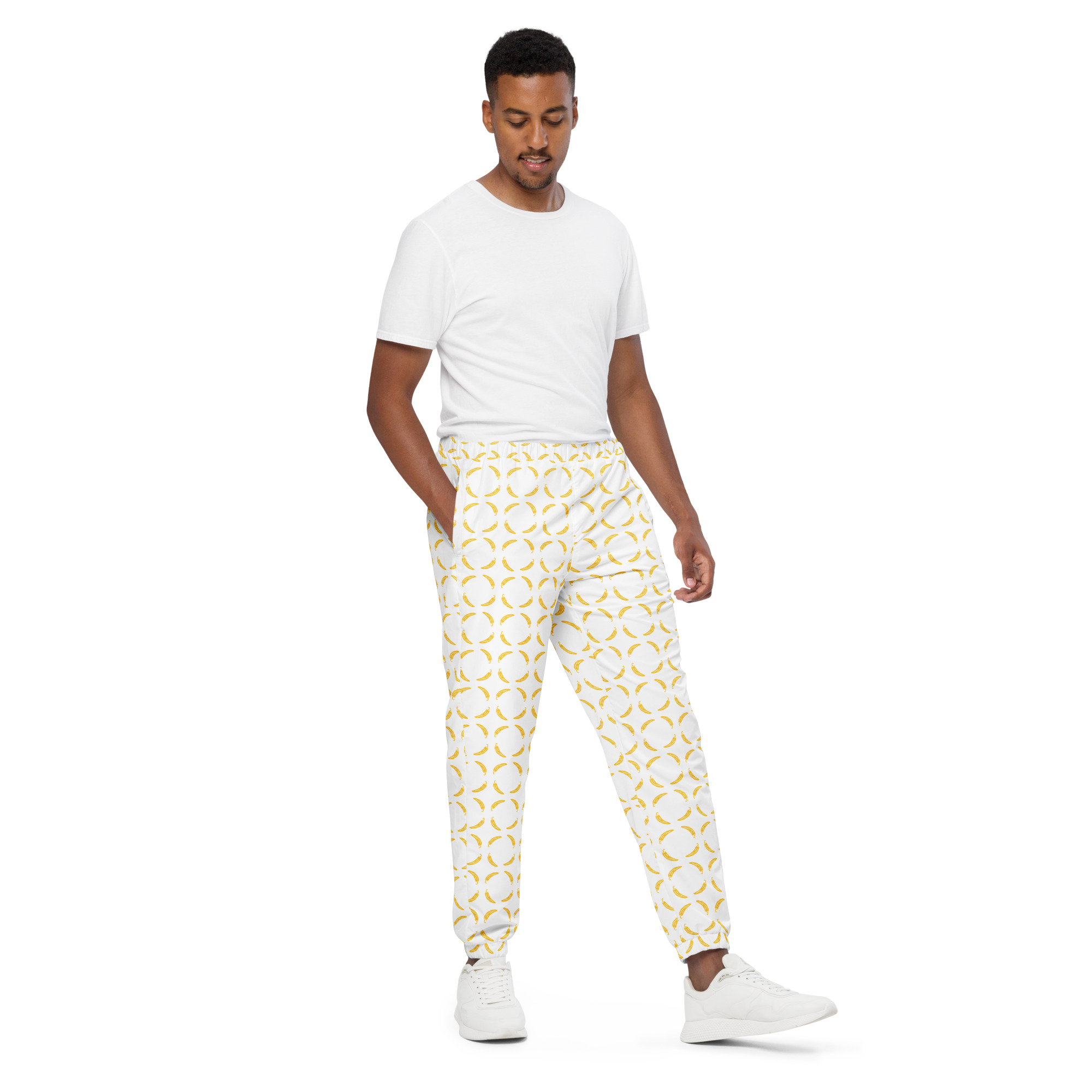 Ruff Life "Chili Dipper" Yellow on White Unisex golf pants