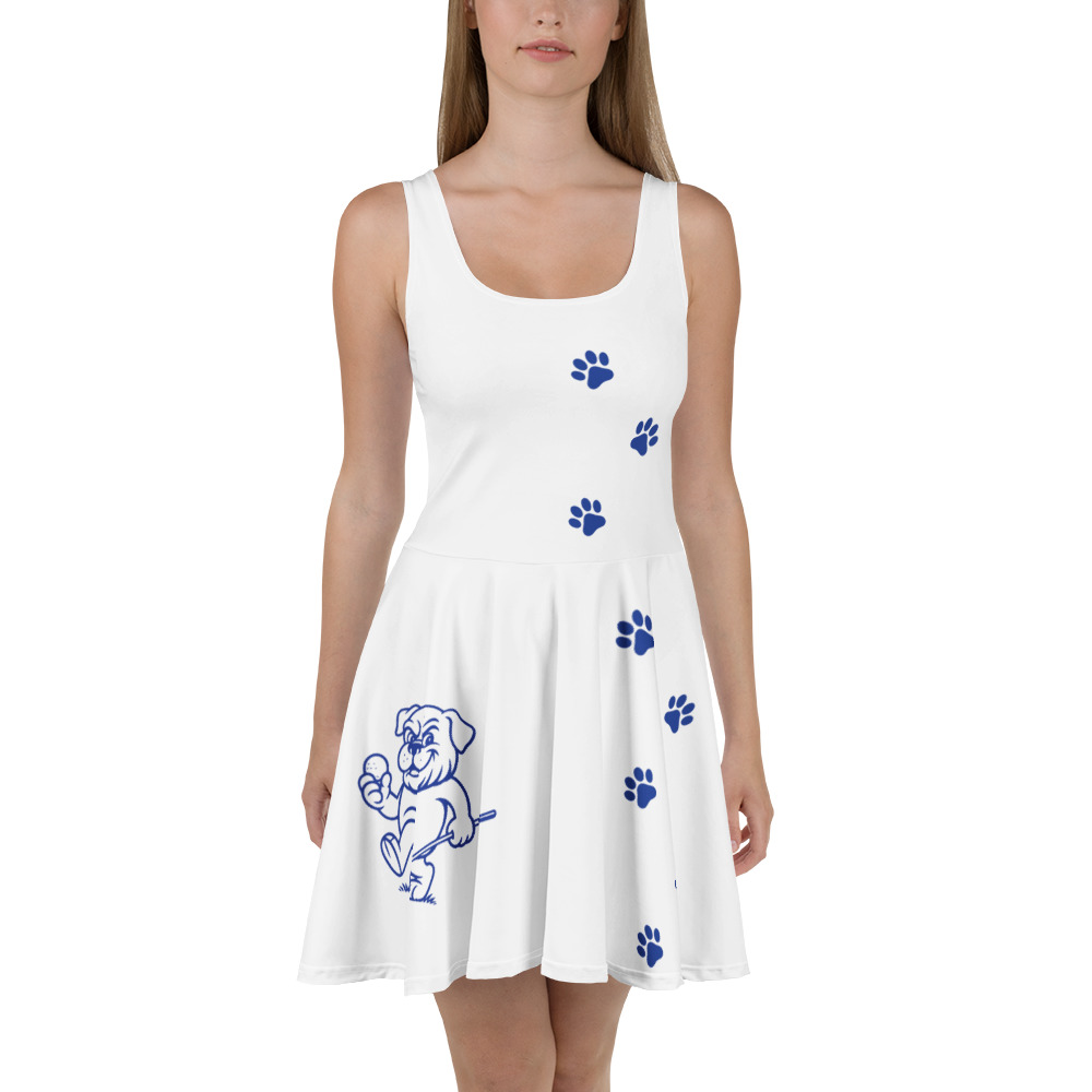 Ruff Life's "Footwork" Golf Dress (Blue on White)