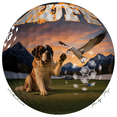 Ruff Life's "Albatross" Saint Bernard Golf Tee
