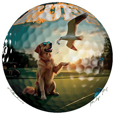Ruff Life's "Albatross" Golden Retriever Golf Tee