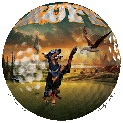 Ruff Life's "Albatross" Doberman Golf Tee