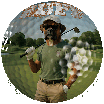 Ruff Life's "Dog Days" Boxer Golf Tee