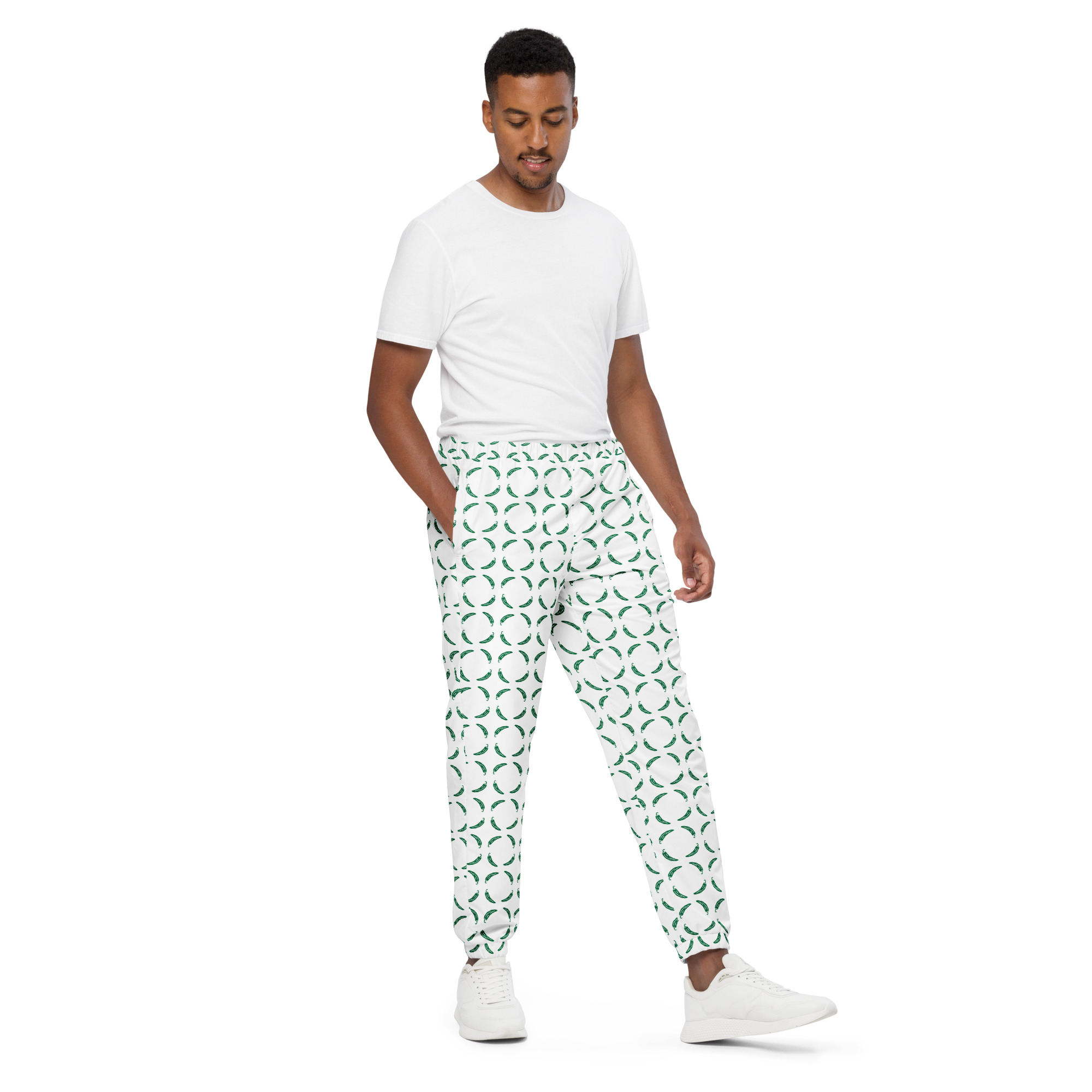 Ruff Life "Chili Dipper" Green on White Unisex golf pants