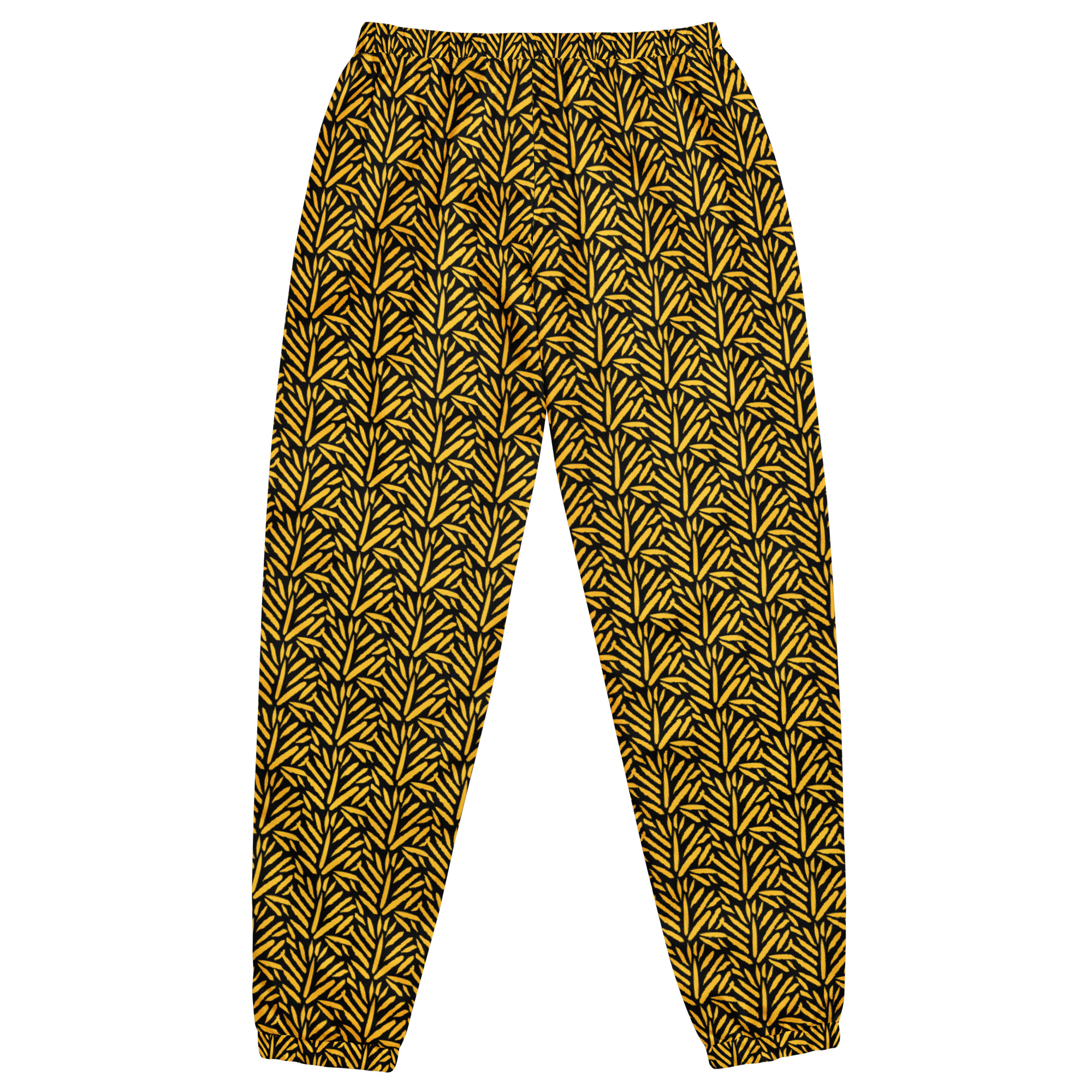 Ruff Life's "Cabbage" Athletic Golf Pants (Gold on Black)