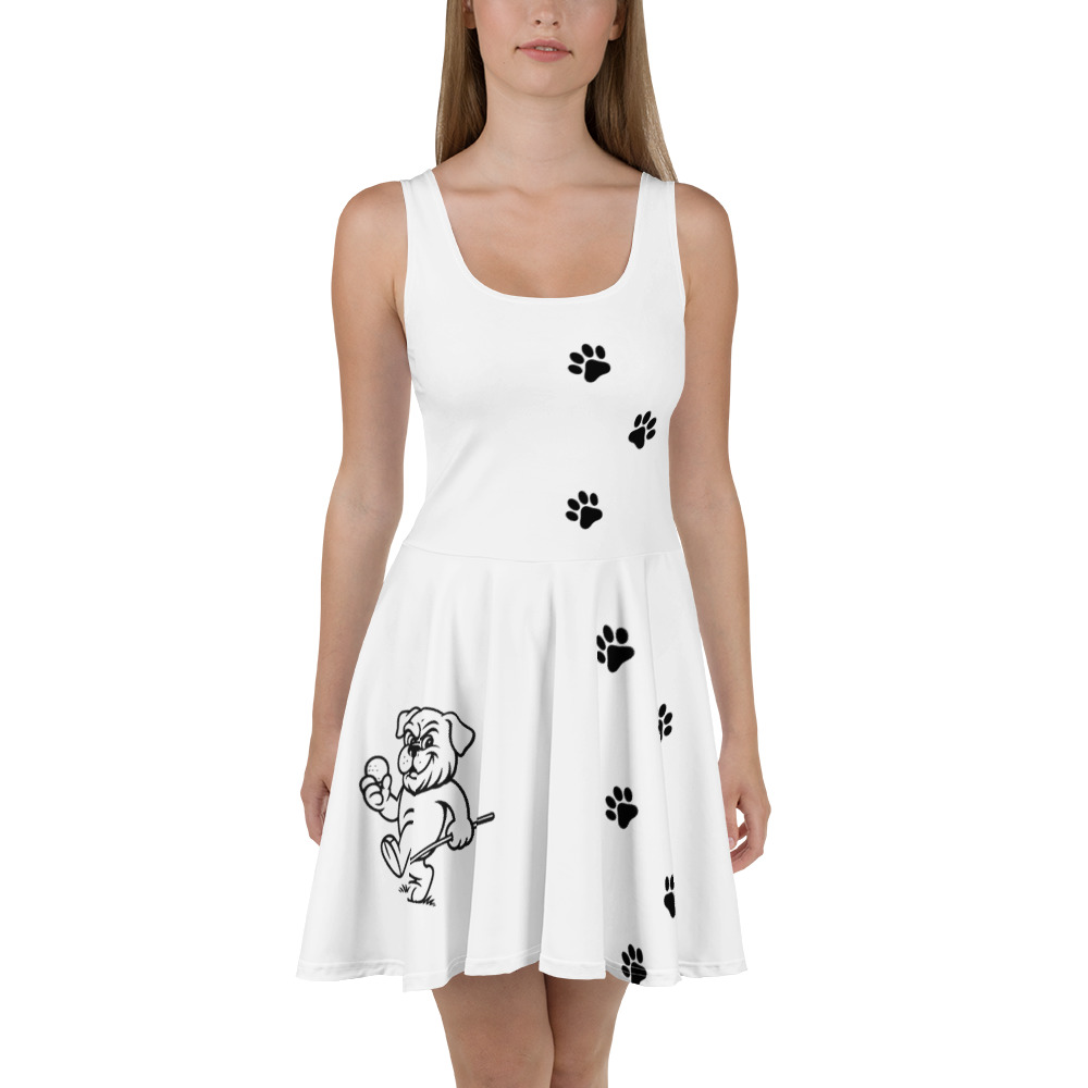 Ruff Life's "Footwork" Golf Dress (Black on White)