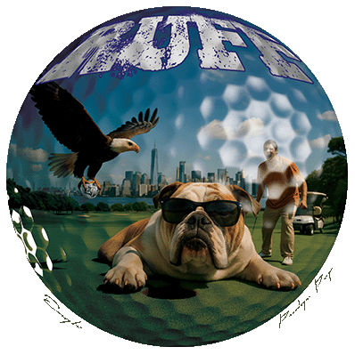 Ruff Life's "Eagle" Bulldog Golf T-Shirt