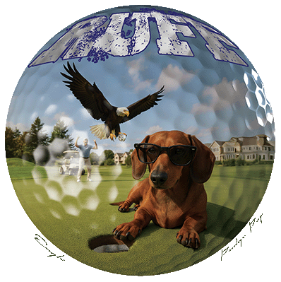 Ruff Life's "Eagle" Dachshund Golf T-Shirt