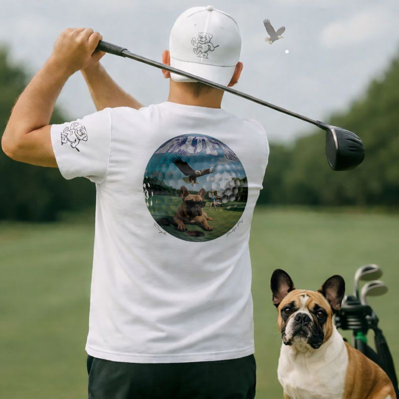 Ruff Life's "Eagle" French Bulldog Golf T-Shirt