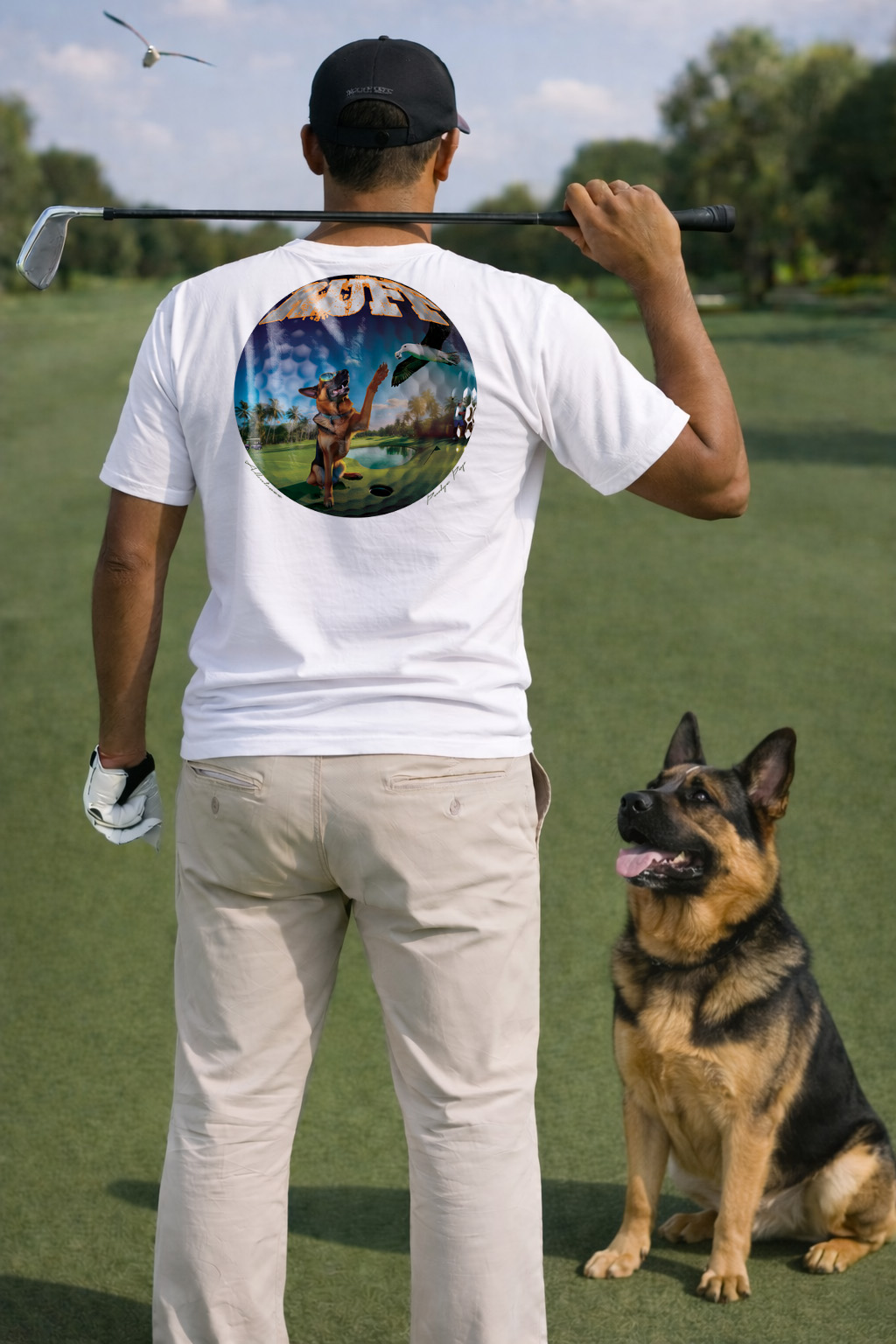 Ruff Life's "Albatross" German Shepherd Golf Tee