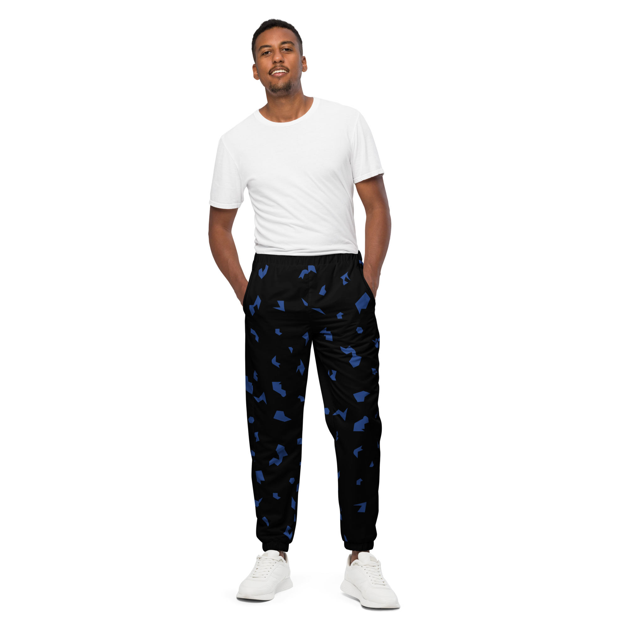 Ruff Life "Slice" Blue on White Unisex track pants